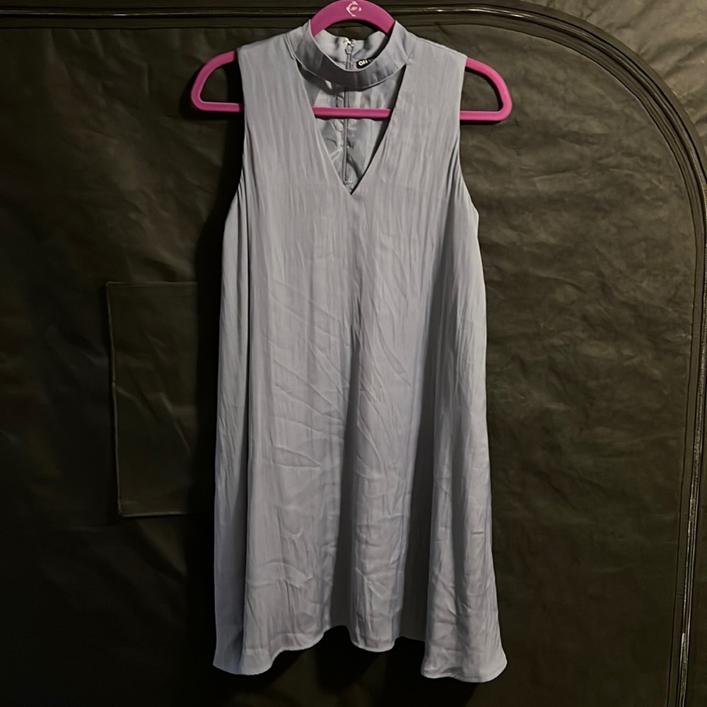 Periwinkle Gianni Bini Neck cut out baby doll dress